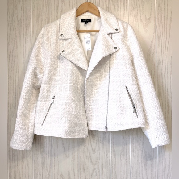 Ann Taylor Tweed Moto Jacket Size 12 NWT - Picture 5 of 7
